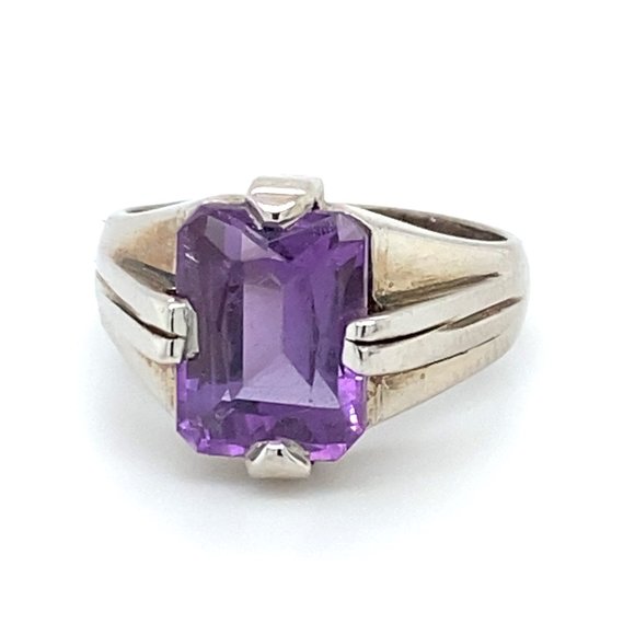 Amethyst 7.02ct Solid 925 Sterling Silver Ring